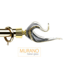 Эксклюзивный латунный карниз Лебедь черно-золотой