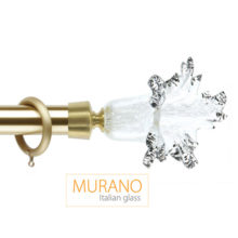 Эксклюзивный латунный карниз Маргарита бело-черный