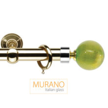 Эксклюзивный латунный карниз Шар цвет зелено-золотой