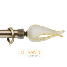 Эксклюзивный латунный карниз Тюльпан коричневый матовый