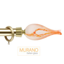 Эксклюзивный латунный карниз Тюльпан оранжевый матовый