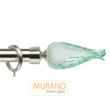 Эксклюзивный латунный карниз Тюльпан зеленый матовый